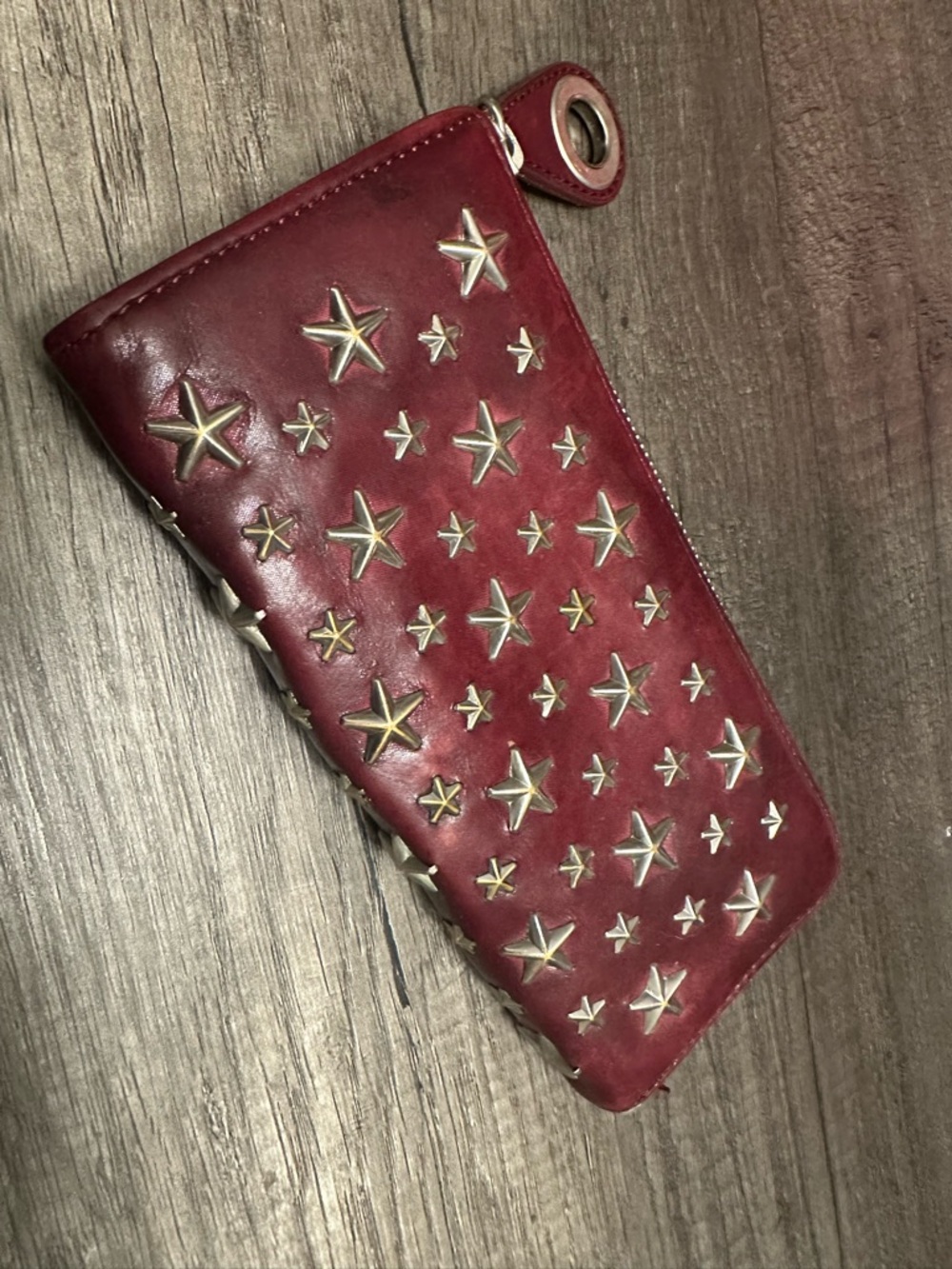 Jimmy Choo London Nixie Star Studded Leather Wallet